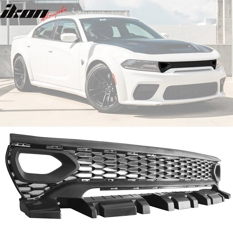 Ikon Motorsports 2020-2023 Dodge Charger Widebody SRT Scat Pack Style Upper Grille