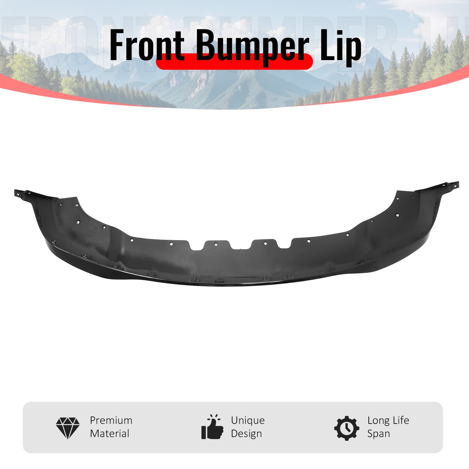 2021-2025 Dodge Durango Front Bumper Lip 21+ Hellcat Style Gloss Black