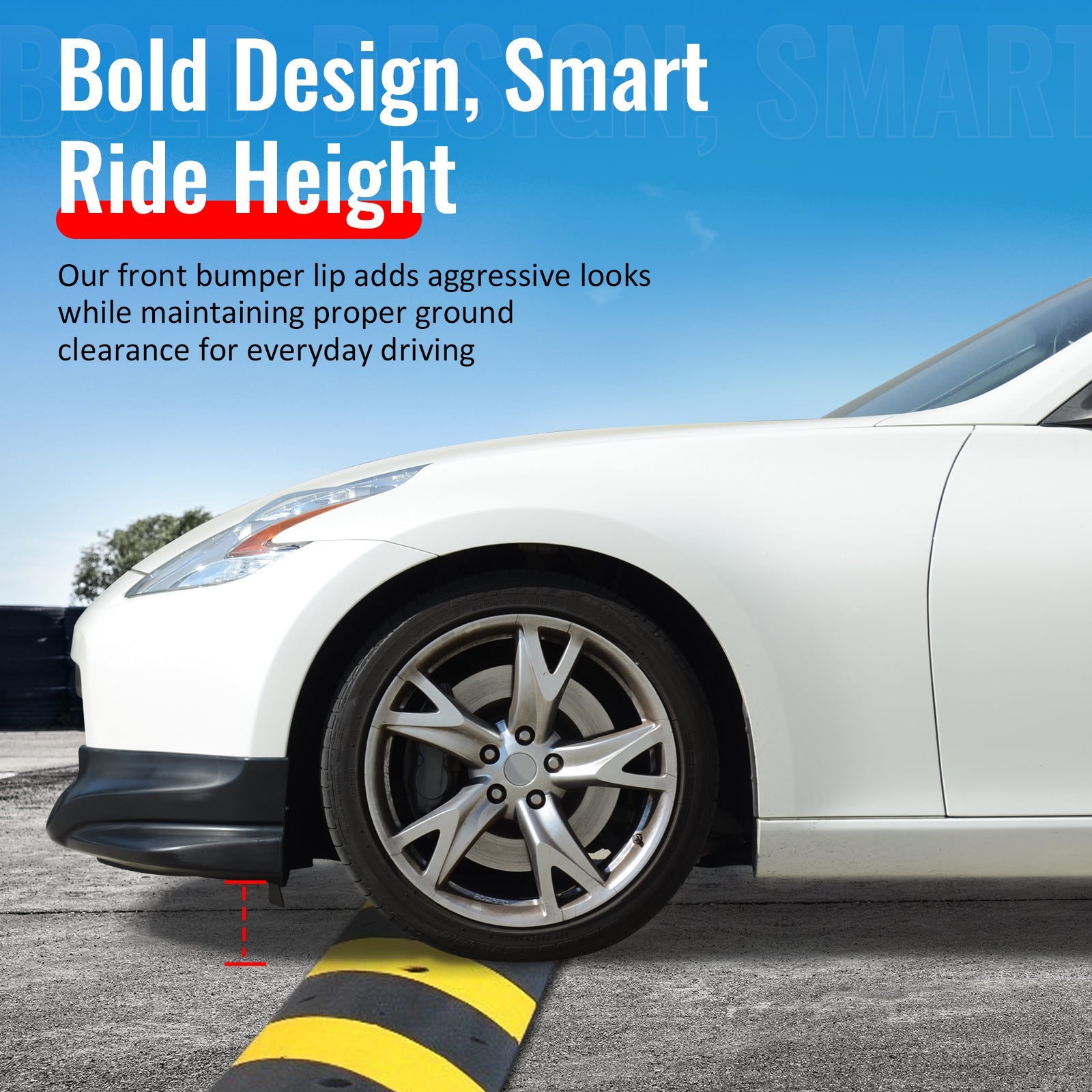 2021-2025 Dodge Durango Front Bumper Lip 21+ Hellcat Style Gloss Black