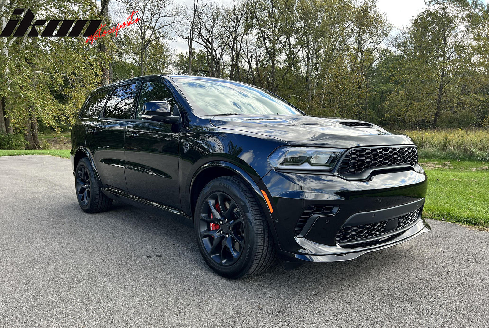 2021-2025 Dodge Durango Front Bumper Lip 21+ Hellcat Style Gloss Black