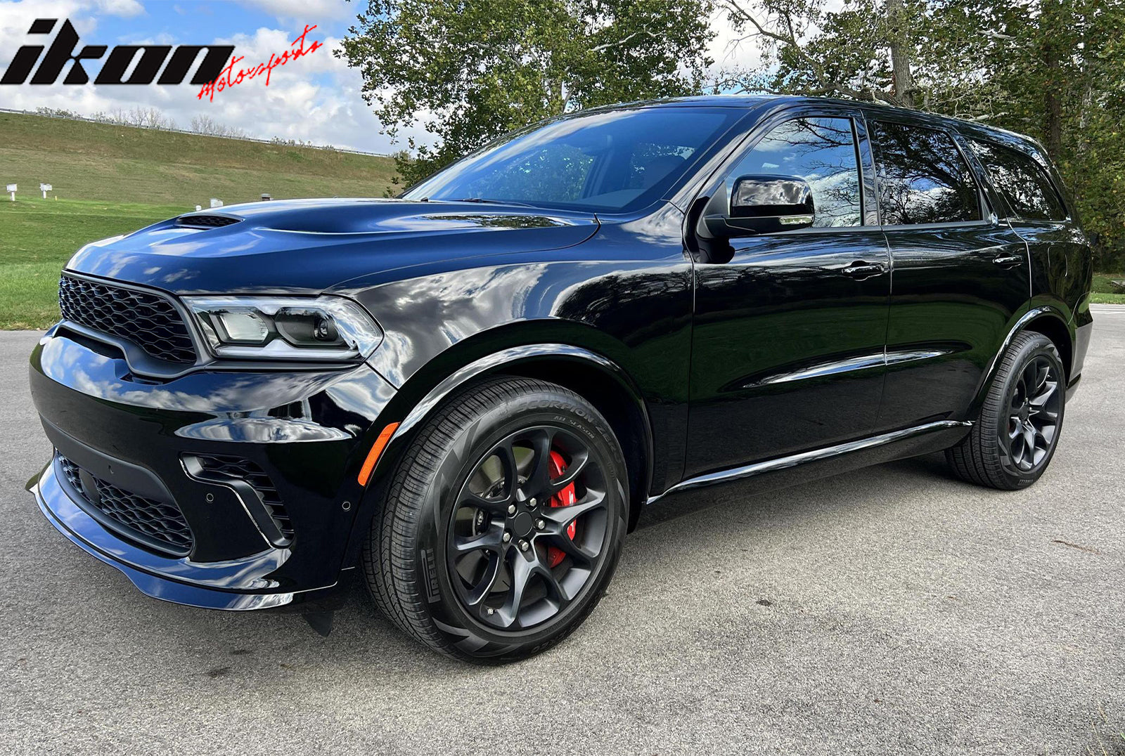 2021-2025 Dodge Durango Front Bumper Lip 21+ Hellcat Style Gloss Black