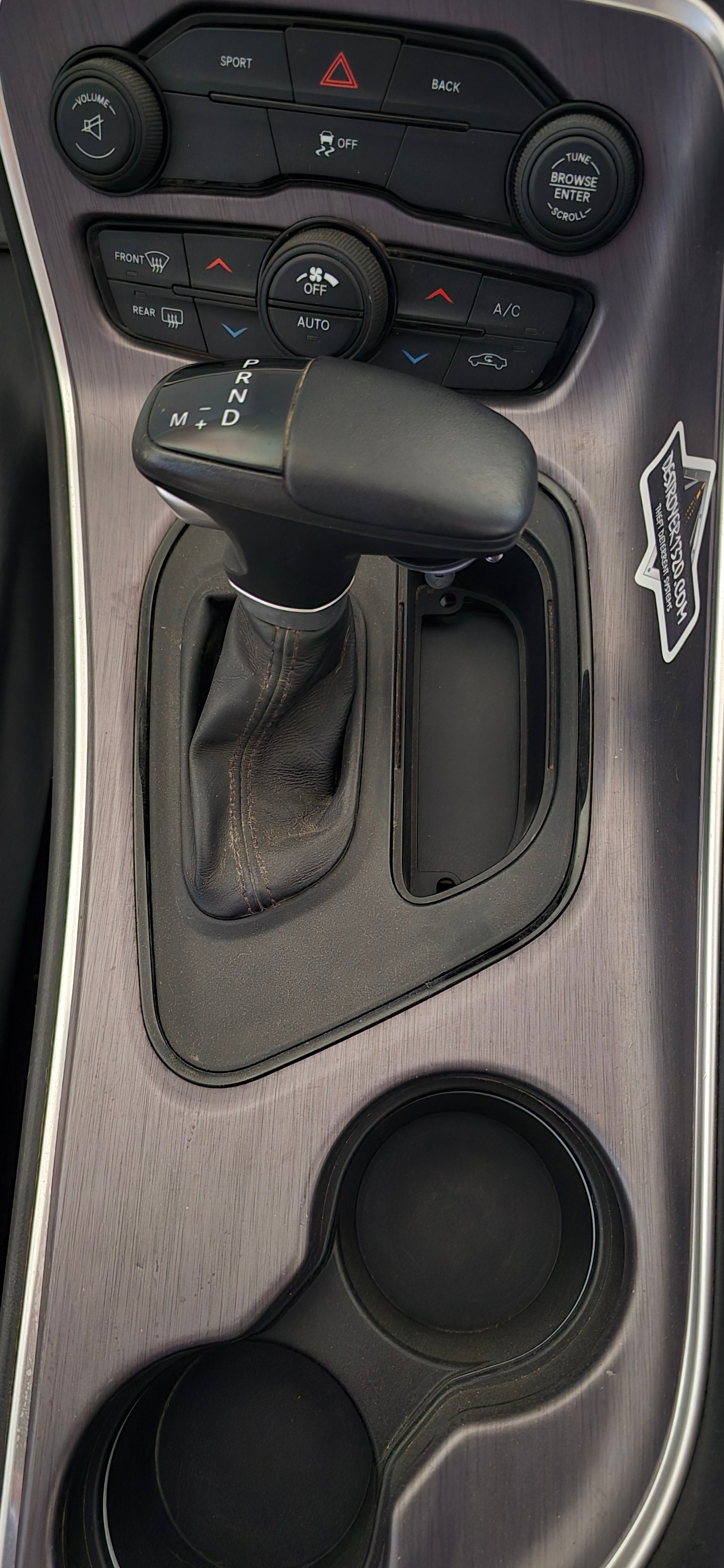 Destroyer1320 2015-2023 Dodge Challenger Steel Neutral Strap/Release Cover Plate - Laser Cut, Painted, Authentic