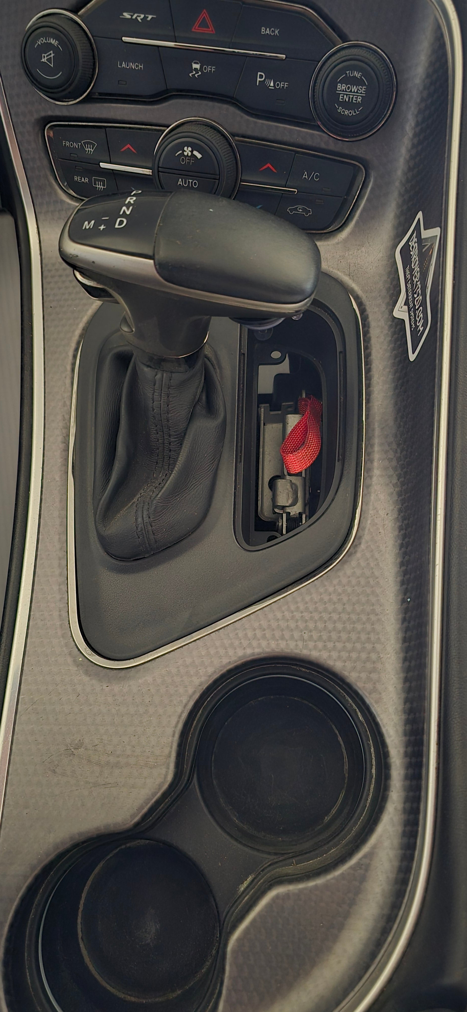 Destroyer1320 2015-2023 Dodge Challenger Steel Neutral Strap/Release Cover Plate - Laser Cut, Painted, Authentic