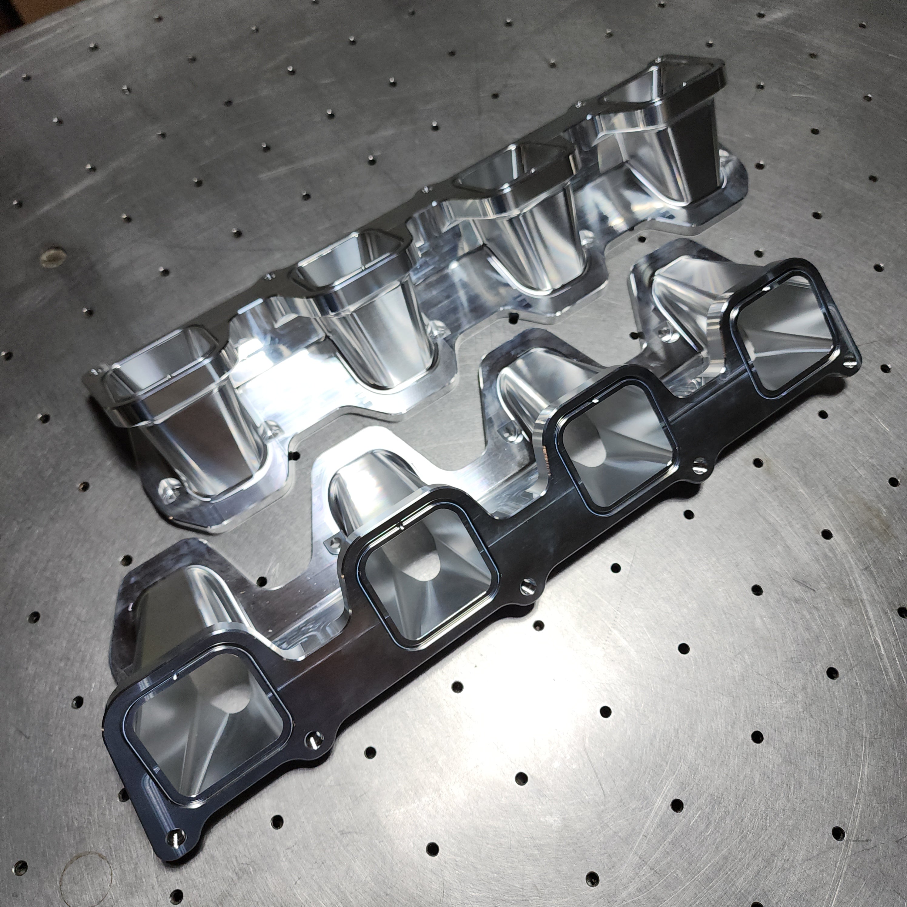 Fabworkz Billet Aluminum Adapters for Hellcat Supercharger to LS Rectangular Port Engines