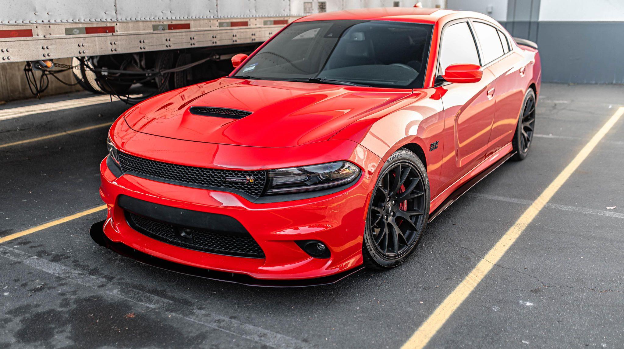 AeroflowDynamics 2015-2022 Dodge Charger Front Splitter V1 (Scatpack/Hellcat/Daytona)