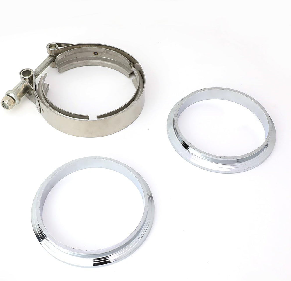 2.5" V-Band Clamp & Flanges | (Large 8mm x 1.25 Bolt)