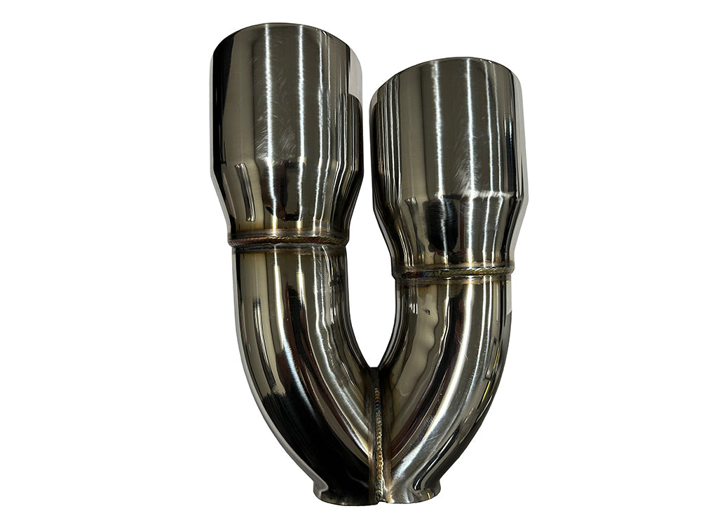 Stainless 3" Dual Exhaust Tips "Drivers Side" | (11" Length, 4" Tip Diameter)