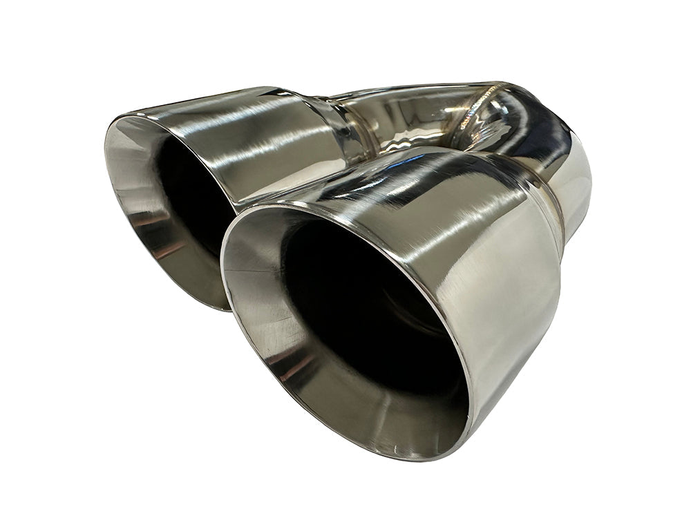 Stainless 3" Dual Exhaust Tips "Drivers Side" | (11" Length, 4" Tip Diameter)