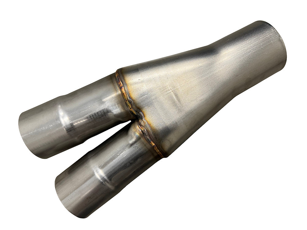 Universal Y-Pipe | (3" Inlets/3.5" Outlet) Stainless