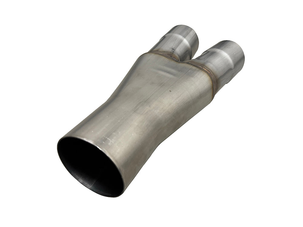Universal Y-Pipe | (3" Inlets/3.5" Outlet) Stainless
