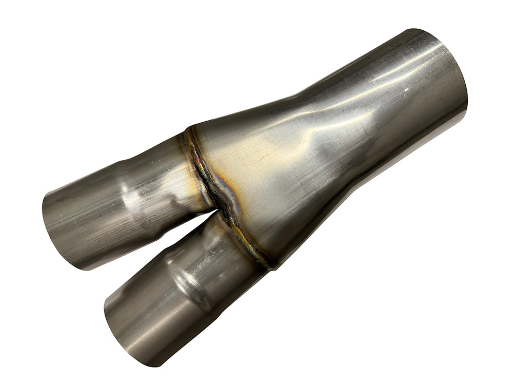 Universal Y-Pipe | (3" Inlets/4" Outlet) Stainless