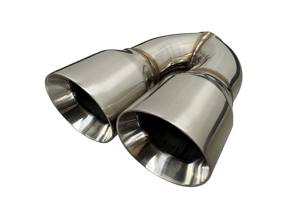 Stainless 3" Dual Exhaust Tips "Equal Length" | (11" Length, 4" Tip Diameter)