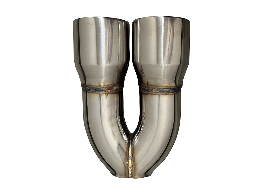 Stainless 3" Dual Exhaust Tips "Equal Length" | (11" Length, 4" Tip Diameter)