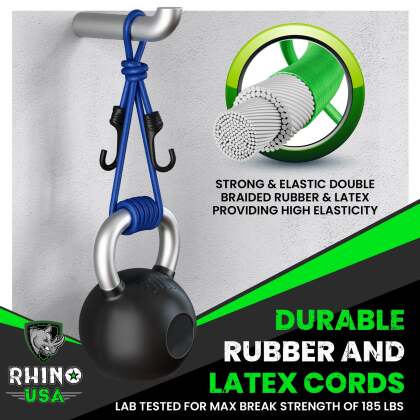 Rhino USA 28Pc Bungee Cord Assortment