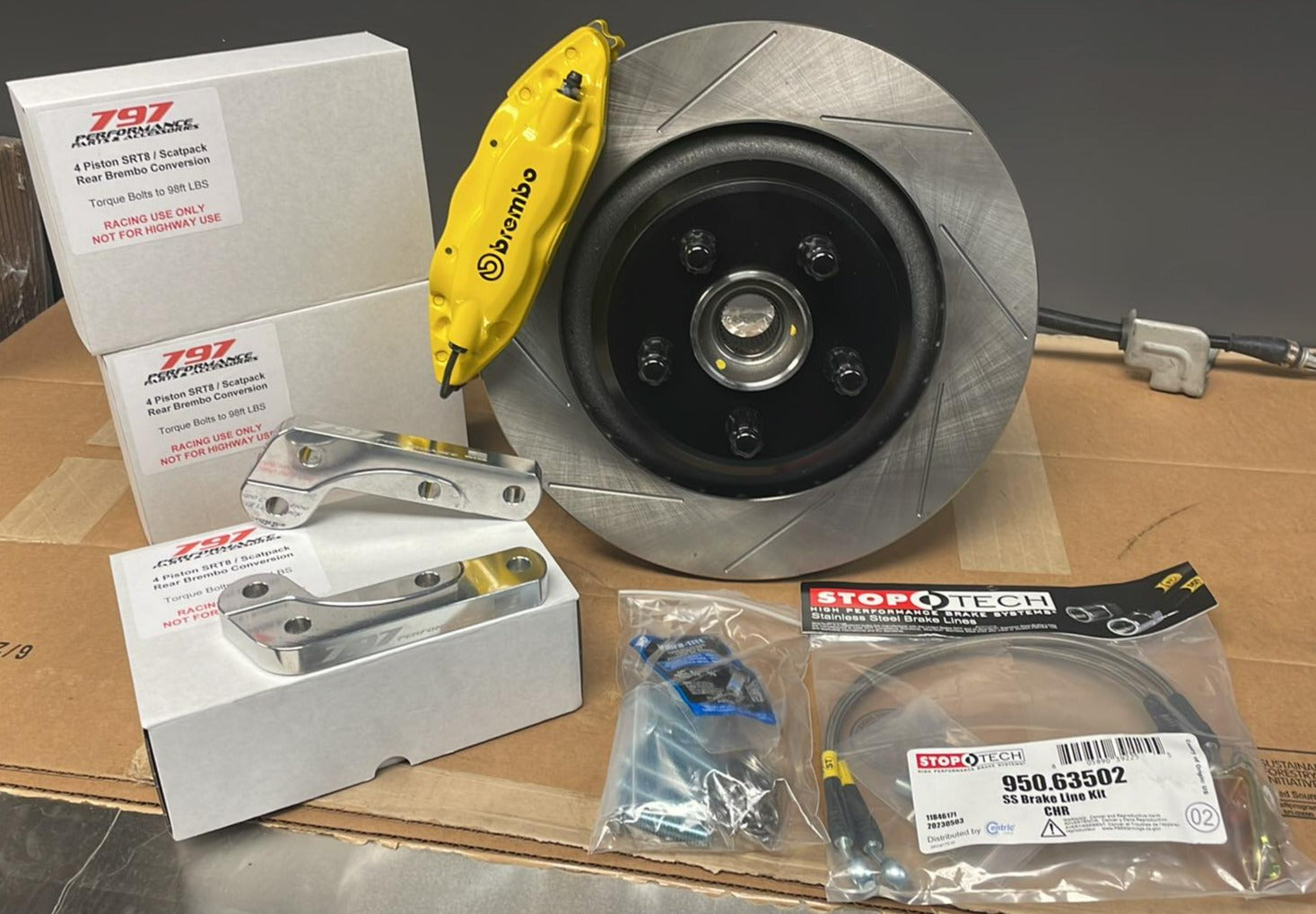 797 Performance- Near Bolt-on Charger/Challenger/300/Magnum Rear Brembo Conversion Kit