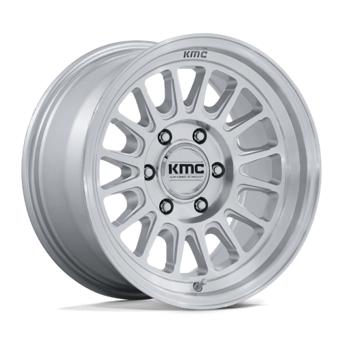 KMC FFT Gloss Silver Machined Wheel