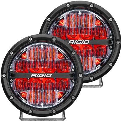 Rigid Industries 360-Series 6in LED Off-Road Drive Optic (choose backlight) Pair