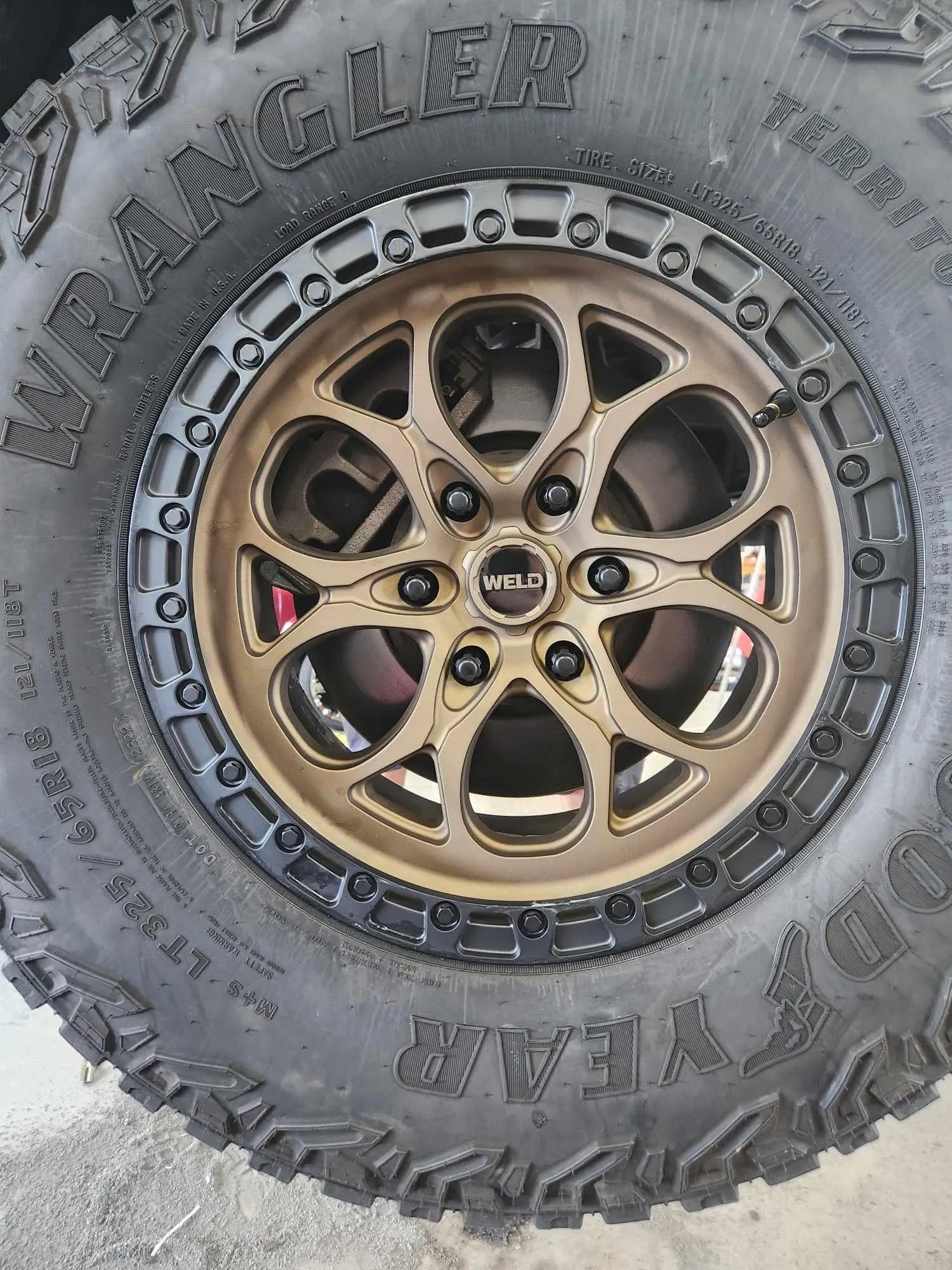 WELD Off-Road Wheel Ledge Six W106 Satin Bronze with Satin Black Lip