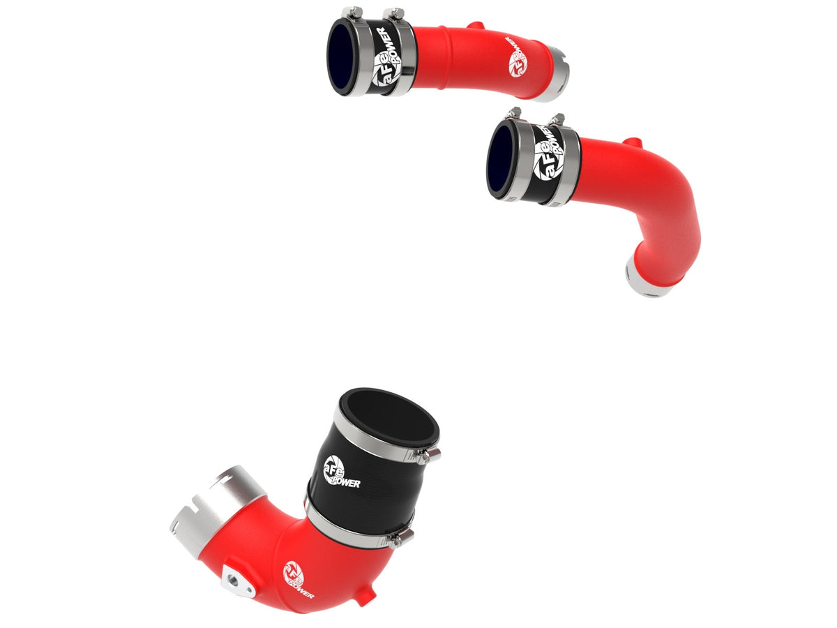 aFe BladeRunner Aluminum Hot and Cold Charge Pipe Kit Red 2025-2027 Ram RHO