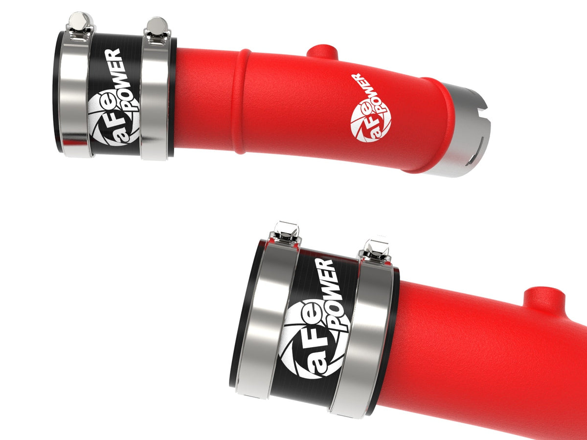 aFe BladeRunner Aluminum Hot and Cold Charge Pipe Kit Red 2025-2027 Ram RHO