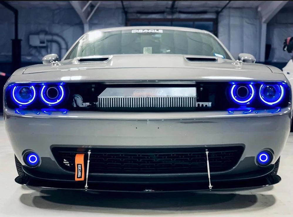 Oracle 15-23 Dodge Challenger Dynamic Surface Mount Headlight/Fog Light Halo Kit COMBO - ColorSHIFT