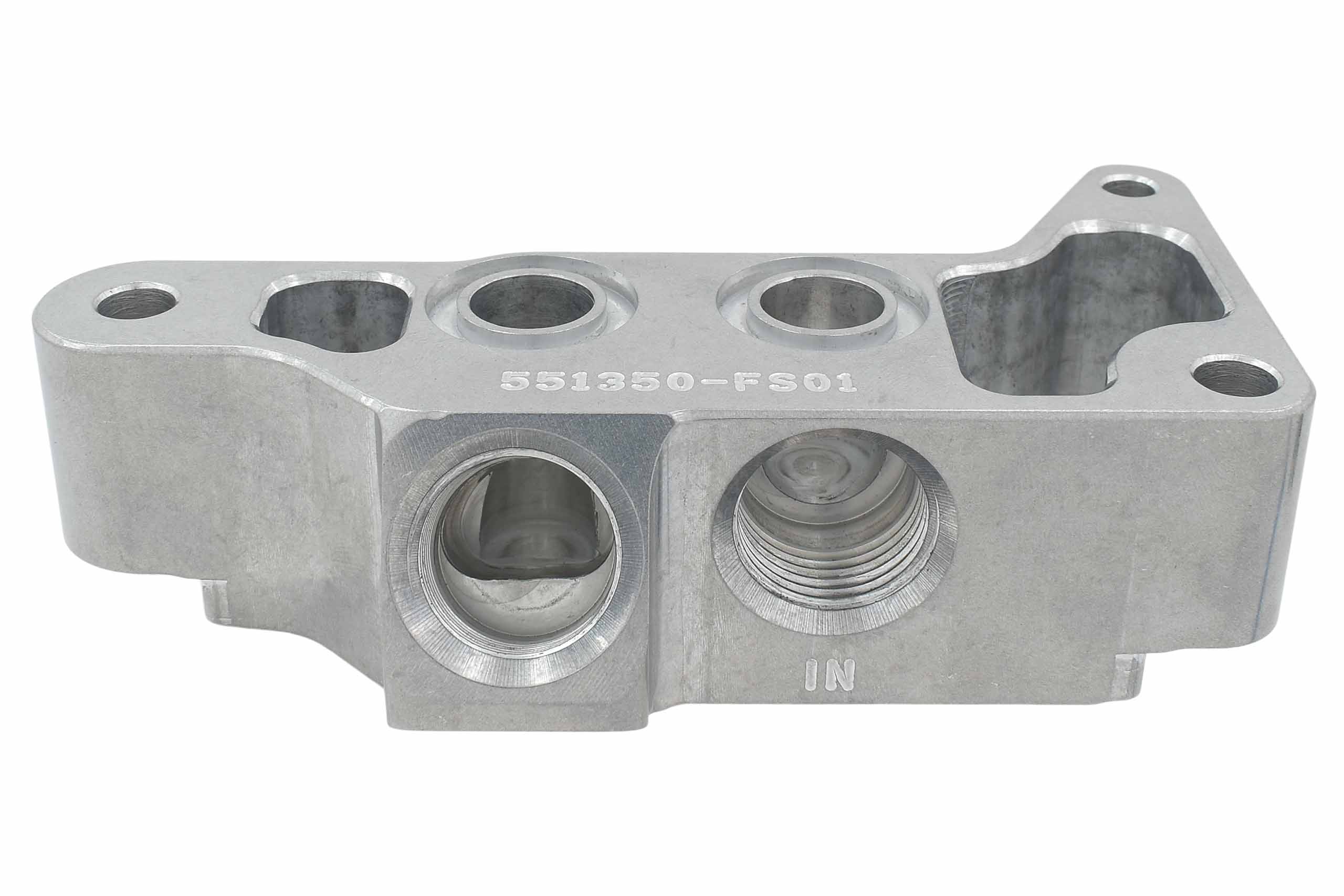 ICT Billet LS Remote Oil Filter Adapter for Front Sump Sheet Metal Oil Pan