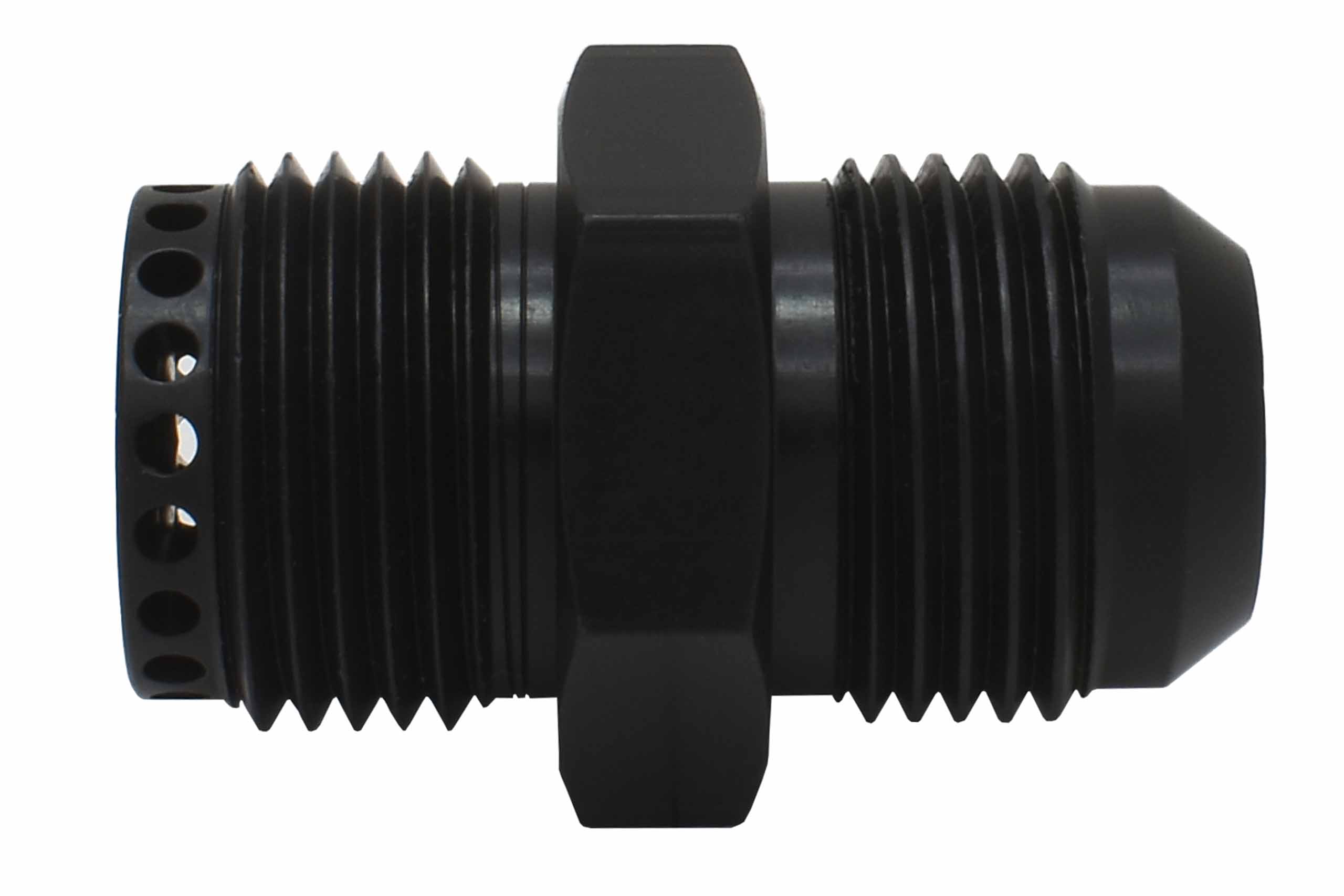 Valve Cover Baffle Fitting -12AN ORB Black Anodized