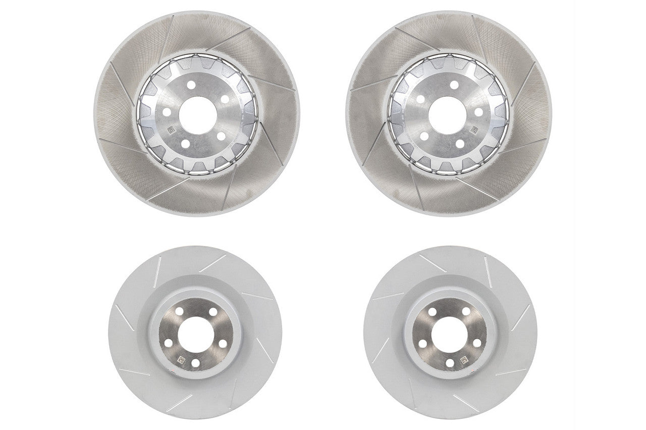 Steeda Mustang GT/Dark Horse Two-Piece Slotted Front & Rear Rotor Set (2024-2026)
