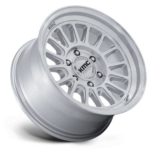 KMC FFT Gloss Silver Machined Wheel