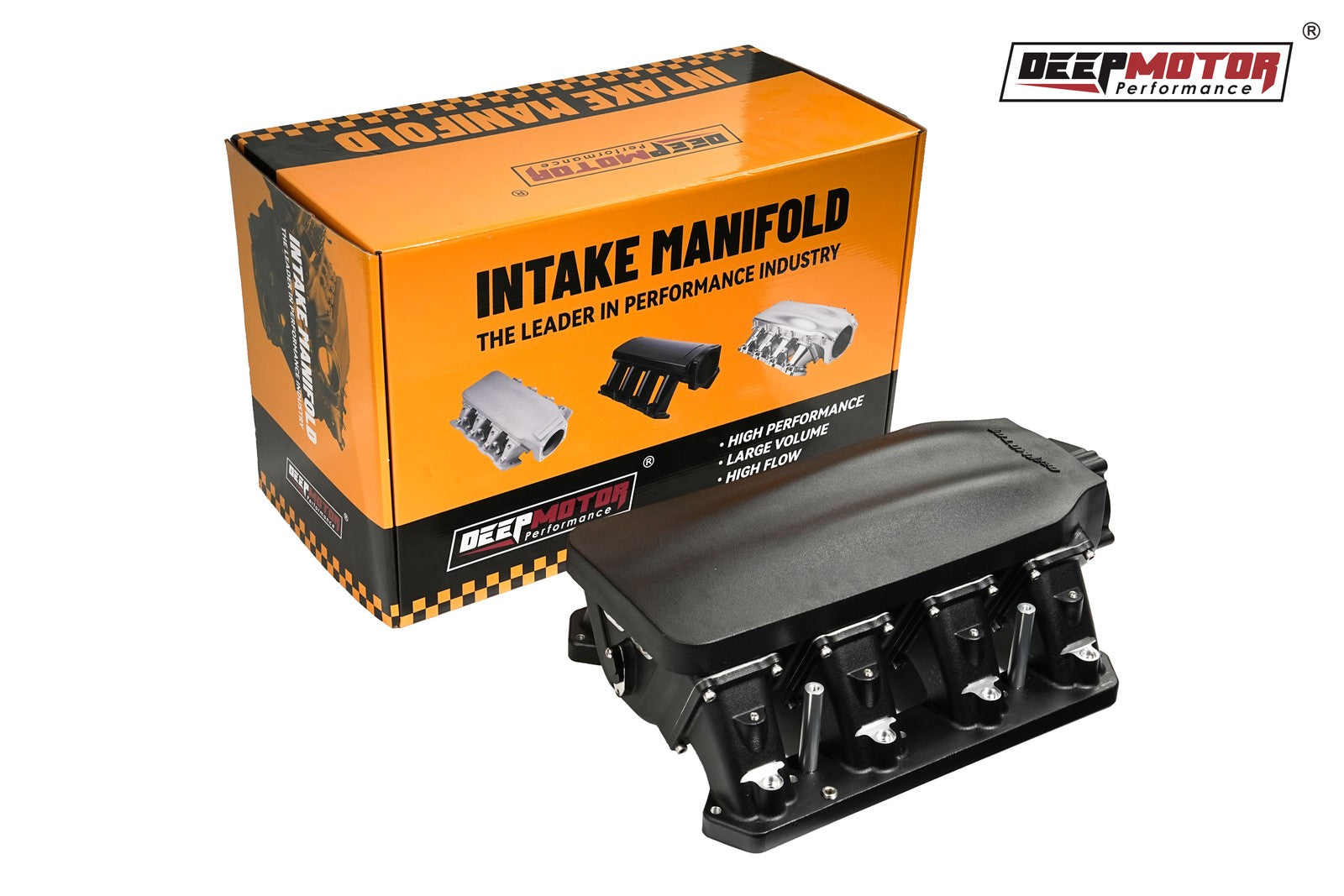 Deepmotor Cast 90mm Intake Manifold for Hemi Gen III Mopar Dual Throttle Body Bolt Pattern