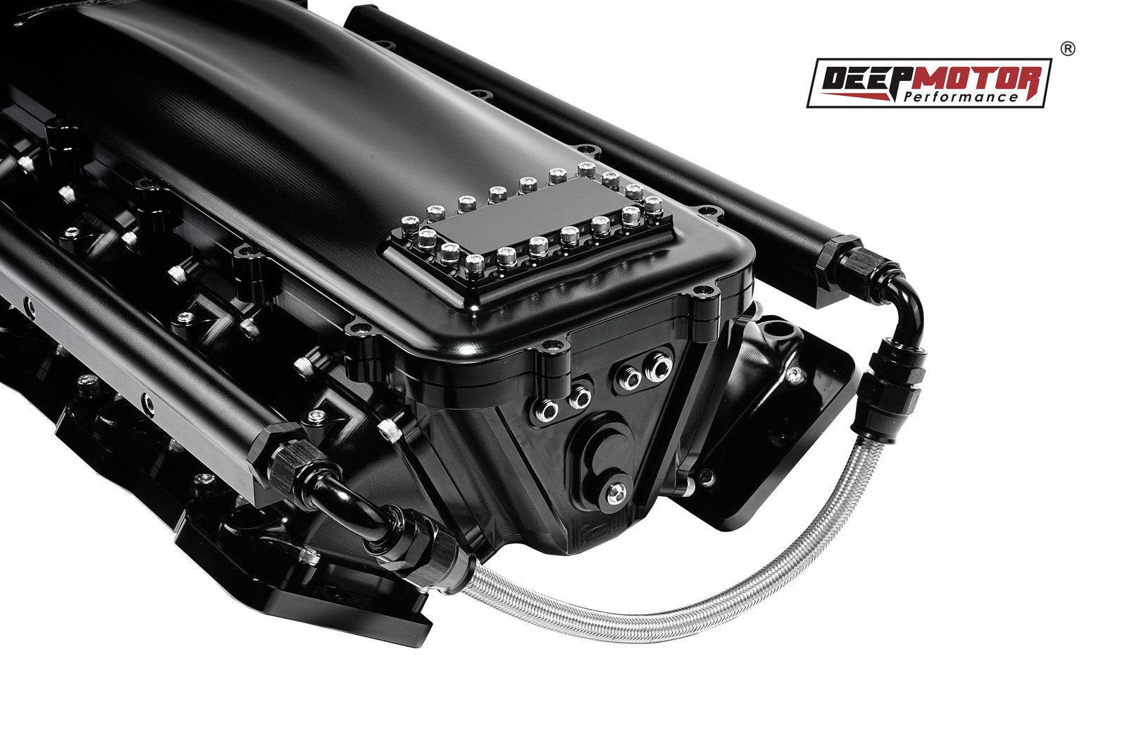 Billet 102mm Intake Manifold Set with Burst Panel Flange for LS1 LS2 LS6 Black