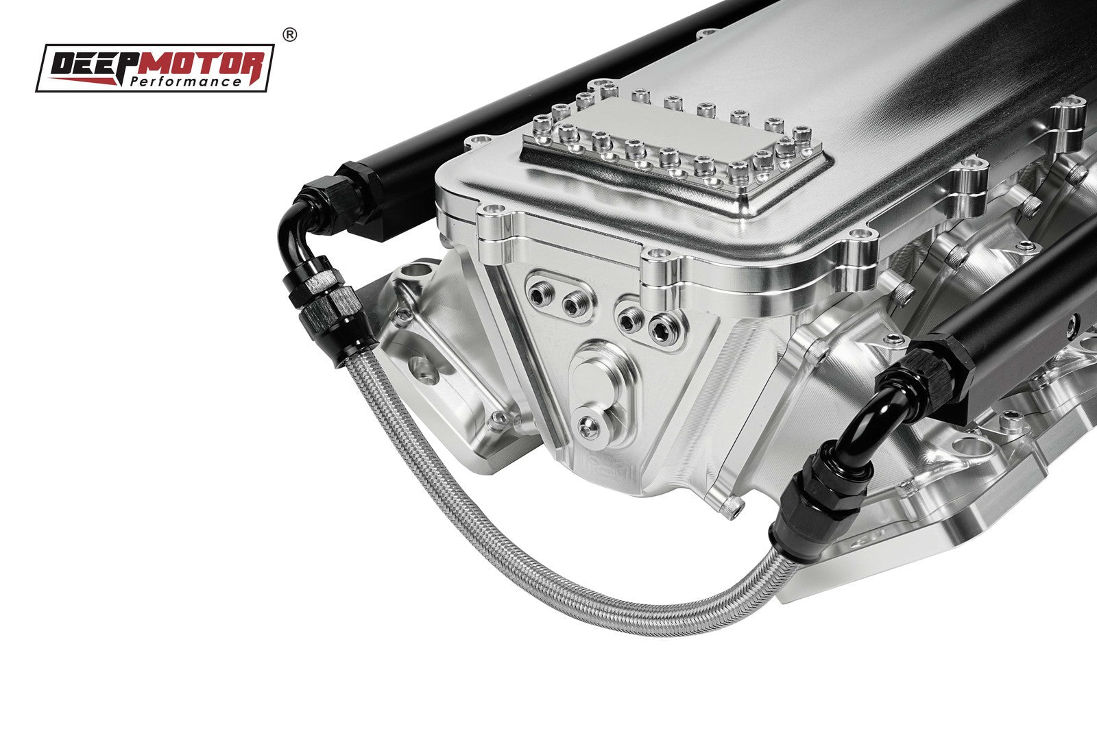 Billet 102mm Intake Manifold Set with Burst Panel Flange for LS1 LS2 LS6 Silver