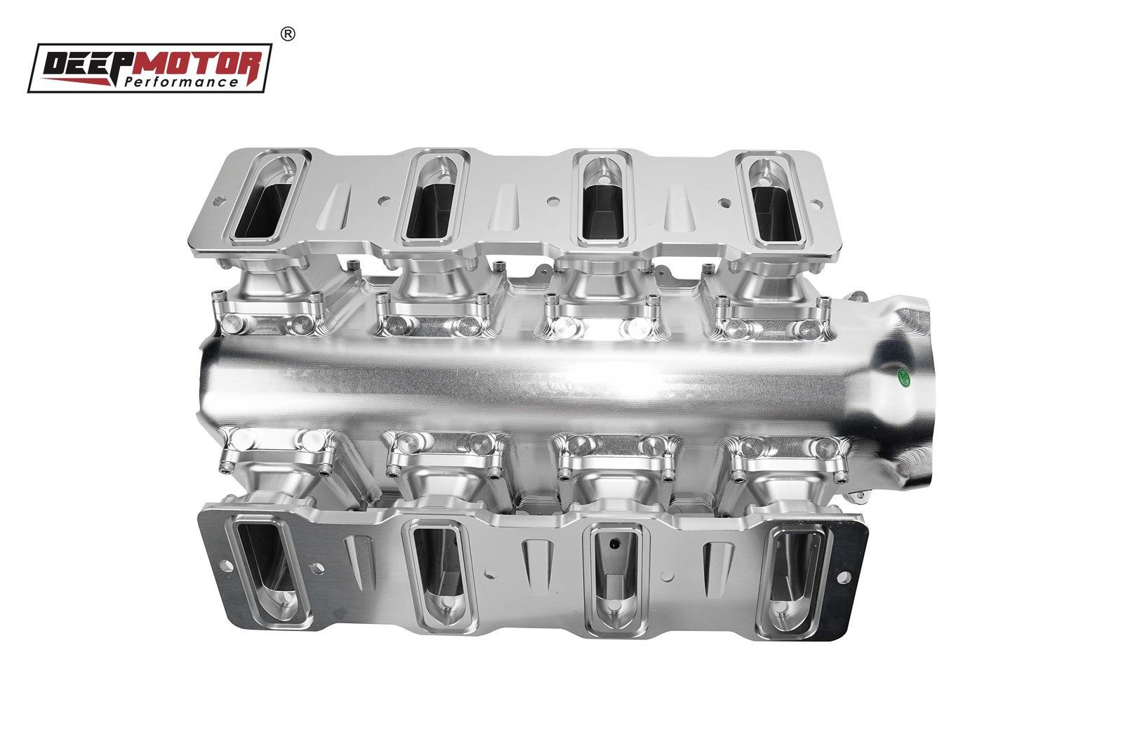 Billet 102mm Intake Manifold Set with Burst Panel Flange for LS1 LS2 LS6 Silver
