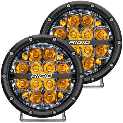Rigid Industries 360-Series 6in LED Off-Road Spot Beam (choose backlight) Pair