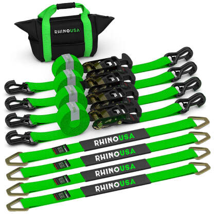 Rhino USA Heavy Duty Vehicle Tie Down Kit