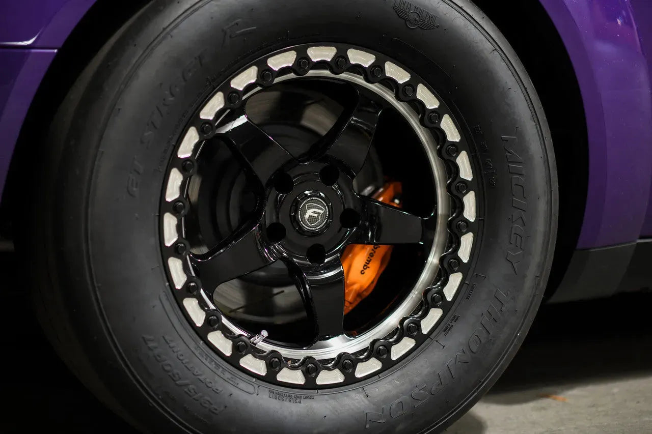 Forgestar D5 Beadlock 17x10 W/ 315 50 17 ET Street R Pair Drag Pack Bundle (Charger / Challenger / 300)