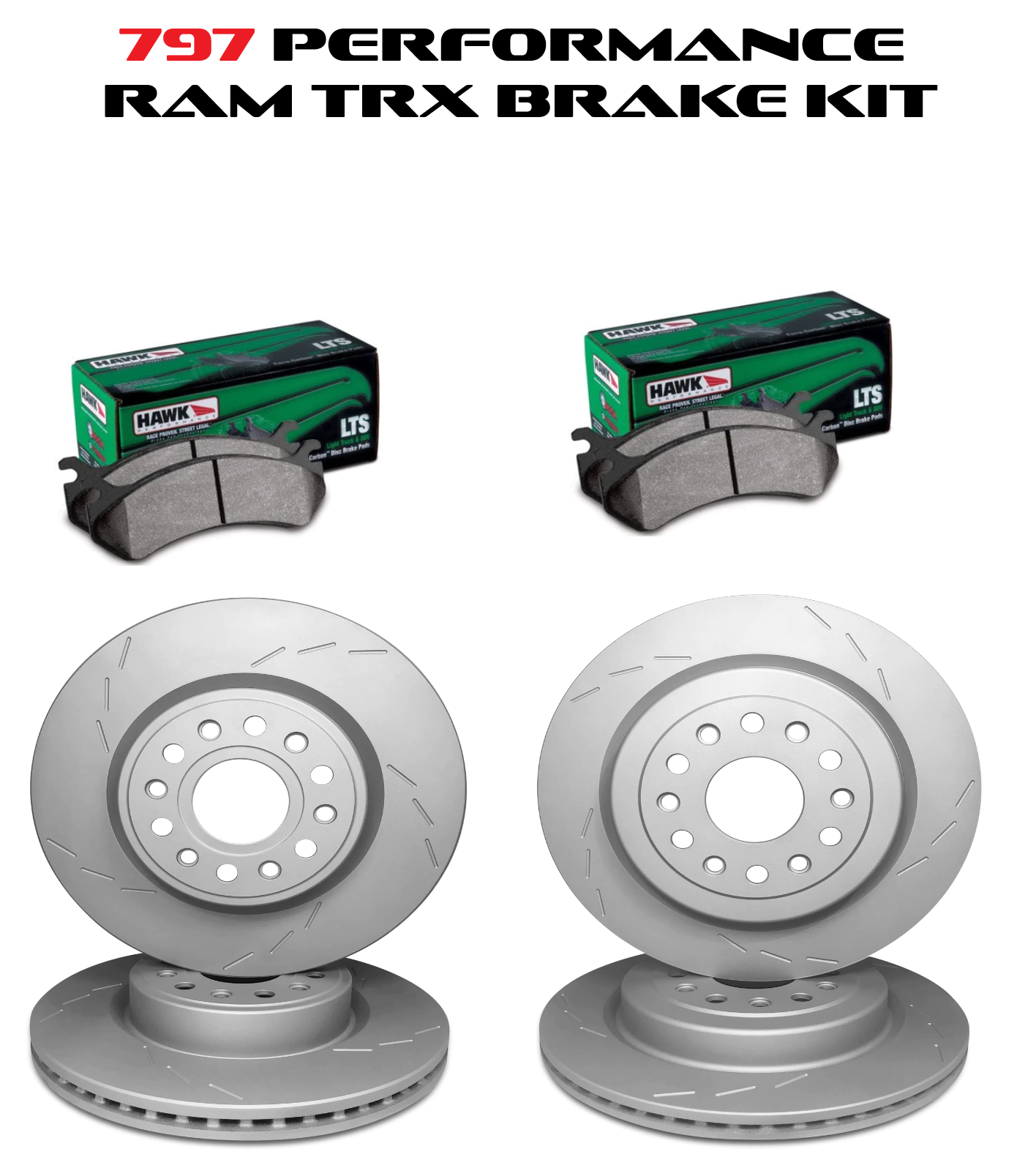 797 Performance Brake Upgrade Kit With Frozen Rotors 2021-2024 RAM TRX