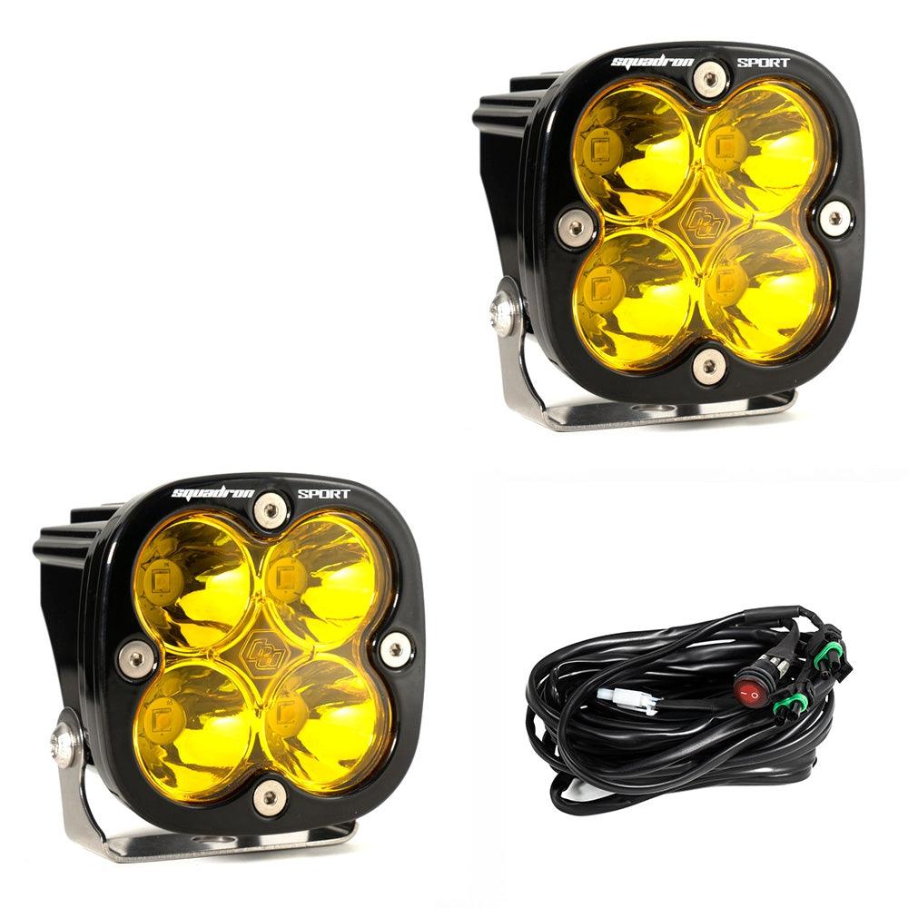 Baja Designs Squadron Sport Black LED Auxiliary Light Pod Pair