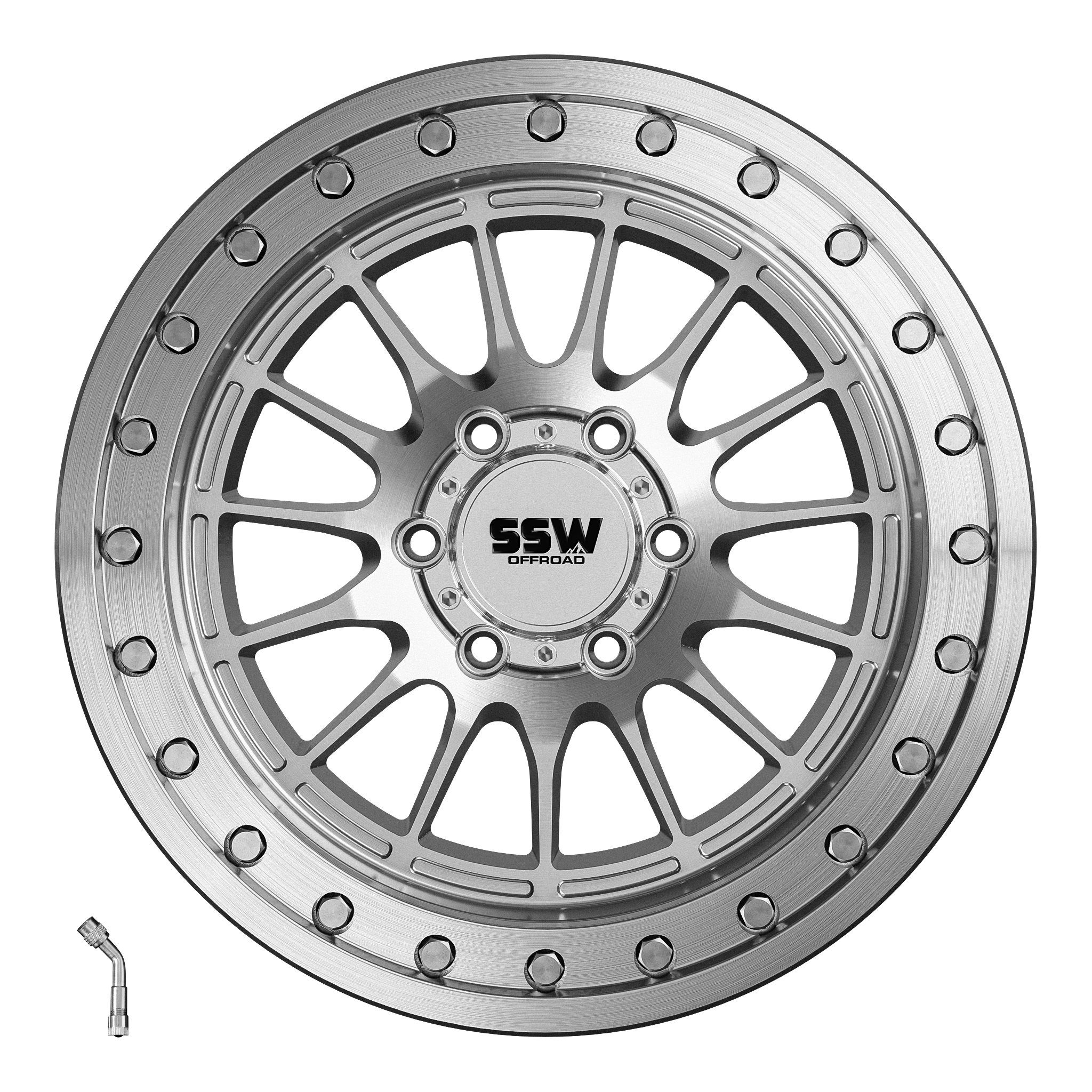 Beadlock Dakar / Machined Silver / 17x9.0 -25