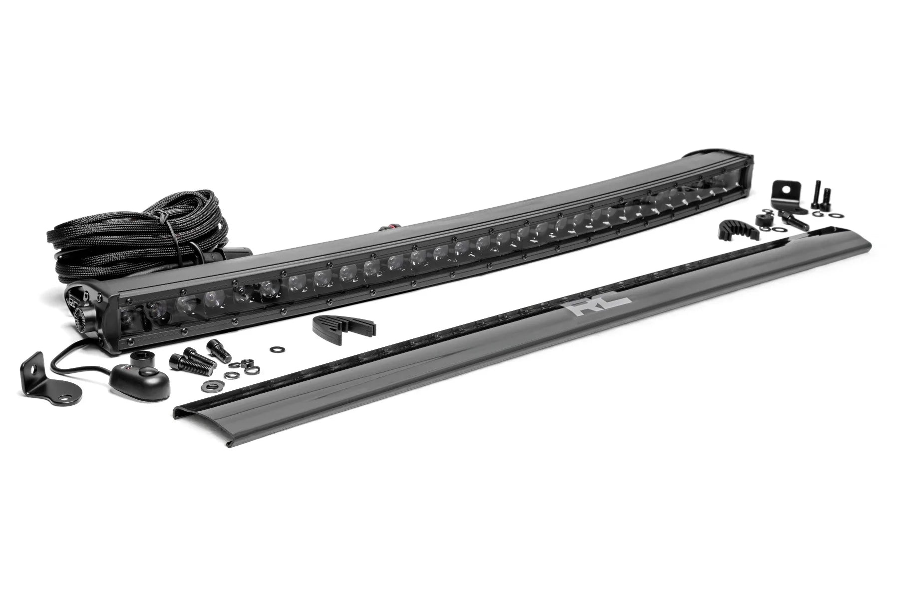 Rough Country 30 Inch Black Series LED Light Bar Curved | Single Row