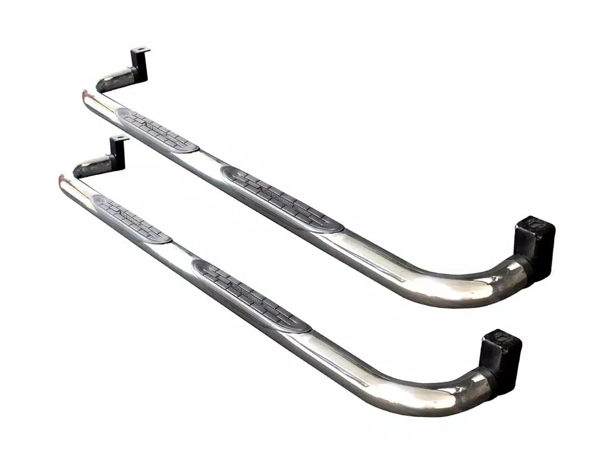 Go Rhino4000 Series Polished Stainless Nerf Bars 2019-2025 Ram 1500, TRX & RHO Crew Cab