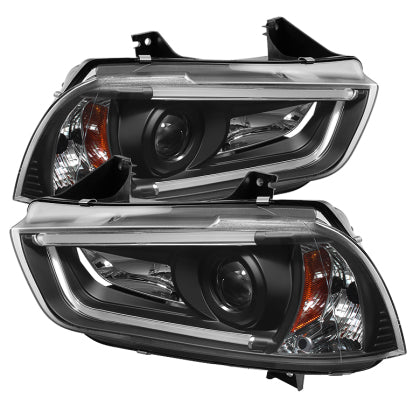 Spyder Dodge Charger 11-14 Projector Headlights Xenon/HID- Light DRL Blk