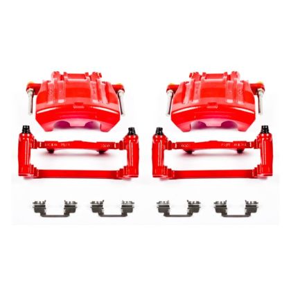 Power Stop Powdercoated Red Calipers 2012-2023 Dodge Charger/Challenger/300 W/ Two  Piston Front