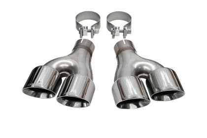Corsa 11-21 Jeep Grand Cherokee Twin 2.5in Inlet / 4in Outlet Pro-Series Tip Kit