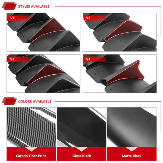 Ikon Motorsports 2015-2023 Dodge Challenger IKON Rear Bumper Diffuse