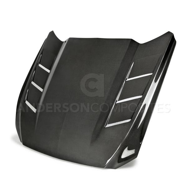 Anderson Composites 2015 - 2017 MUSTANG DOUBLE SIDED CARBON FIBER HEAT EXTRACTOR HOOD