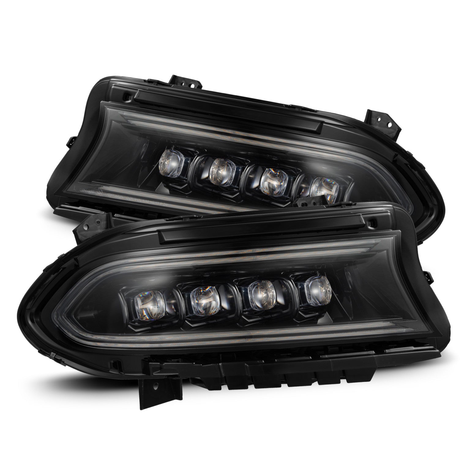 Alpharex 15-23 Dodge Charger NOVA-Series LED Projector Headlights Alpha-Black