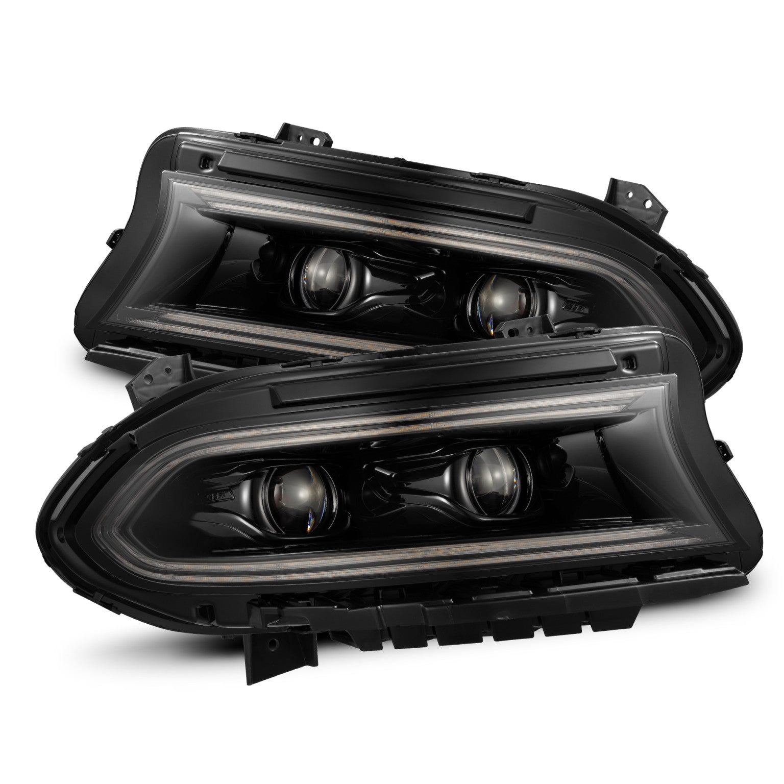 AlphaRex 15-23 Dodge Charger LUXX-Series LED Projector Headlights Alpha-Black