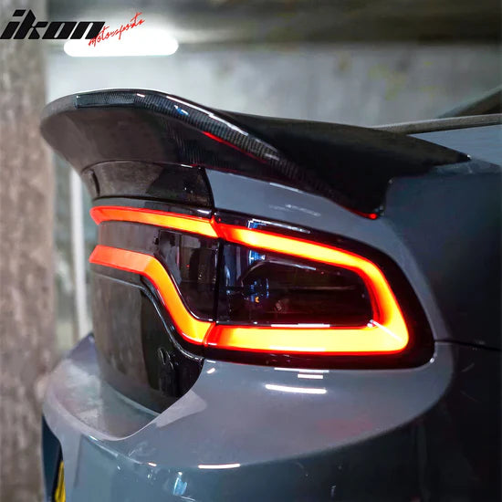 IKON Motorsports 2015-2023 Dodge Charger Redeye Style Trunk Spoiler Carbon Fiber