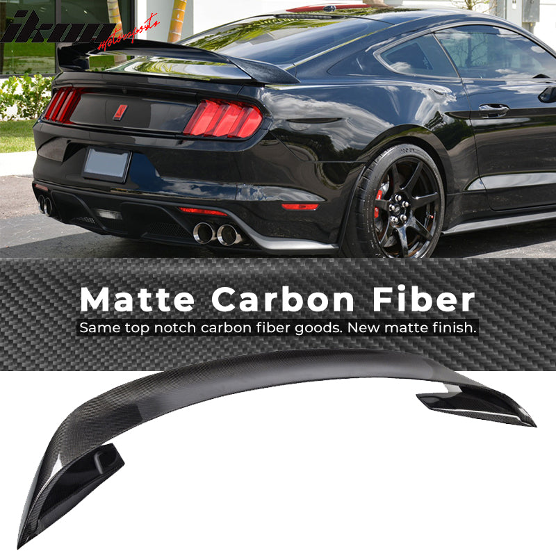 2015-2023 Ford Mustang GT350R Style Carbon Fiber Trunk Spoiler Wing